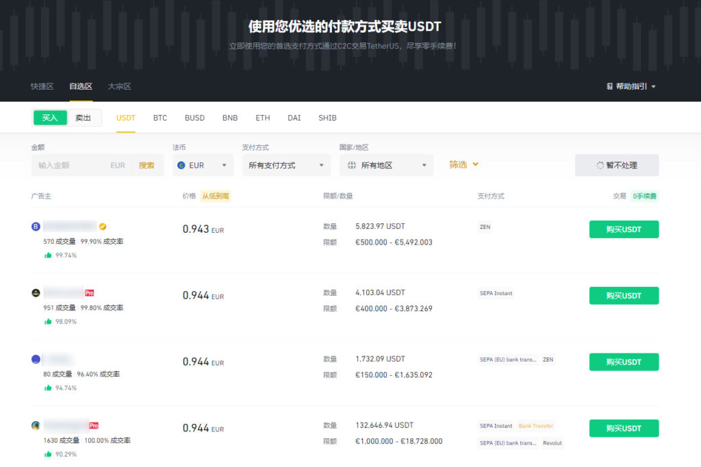 币安c2c自选区